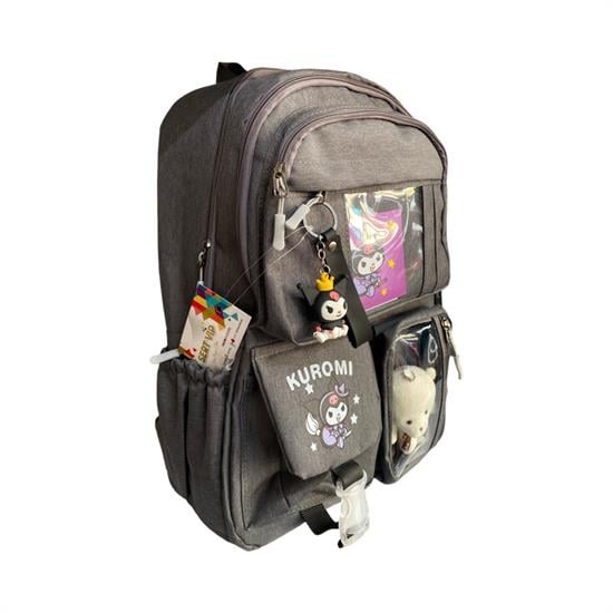 Ayıcıklı Gri Okul Sırt Çanta