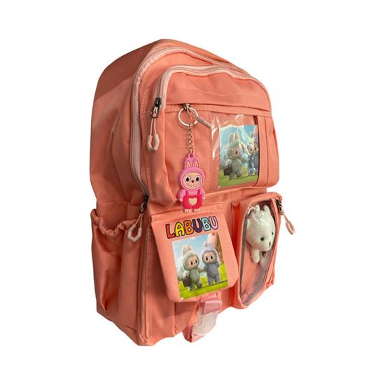 Ayıcıklı Pembe Tos Pembe Okul Sırt Çanta