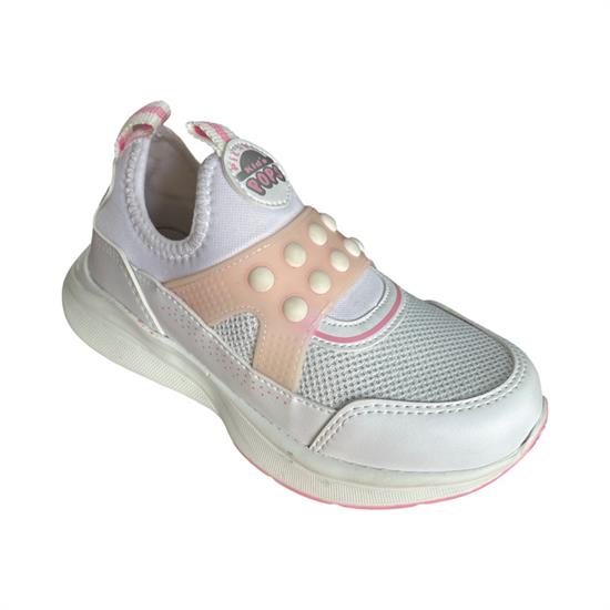 Beyaz Pudra Pembe Bağsız Çocuk Spor