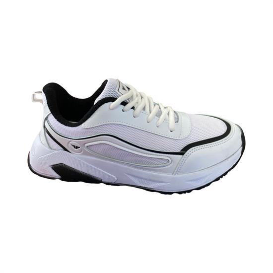 Beyaz Siyah Fileli Erkek Spor