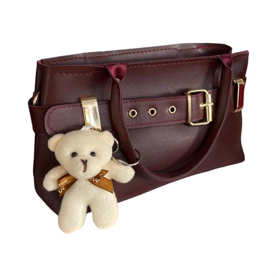 Bordo Süslü Çanta