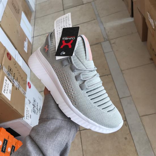 Gri Beyaz Pudra Triko Kadın Spor