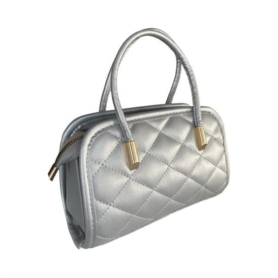 Gümüş Parlak Kadın Çanta