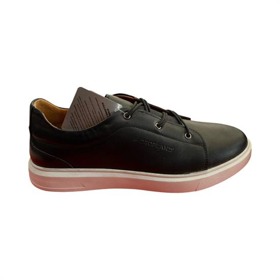 Hakiki Deri Cilt Siyah Beyaz Erkek Casual