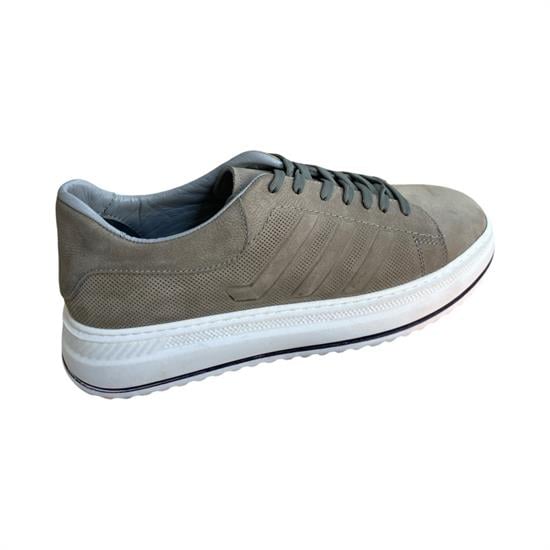 Hakiki Deri Gri Beyaz Erkek Casaul