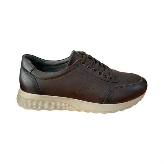 Hakiki Deri Kahve Gri Cilt Erkek Casual