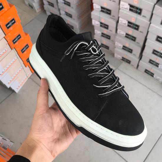 Hakiki Deri Mat Siyah Erkek Casual