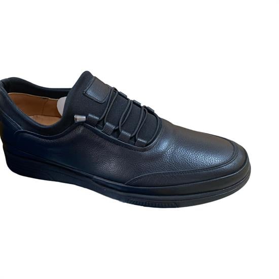 Hakiki Deri Siyah Bağsız Cilt erkek Casual