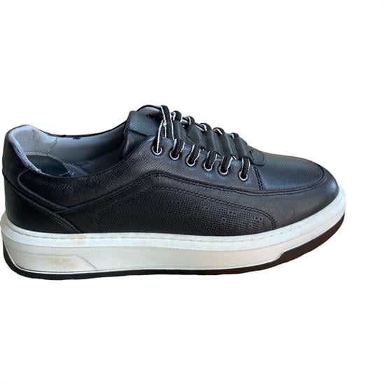 Hakiki Deri Siyah Beyaz Cilt Erkek Casual