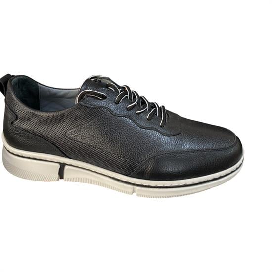 Hakiki Deri Siyah Beyaz Erkek Casual