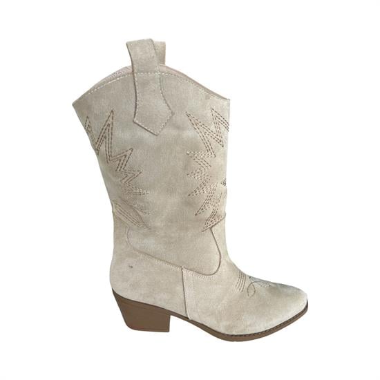 Kadın Vizo Kovboy Topuklu Kısa Çizme