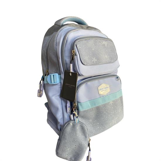 Mavi Mor Parıltılı Okul Sırt Çanta