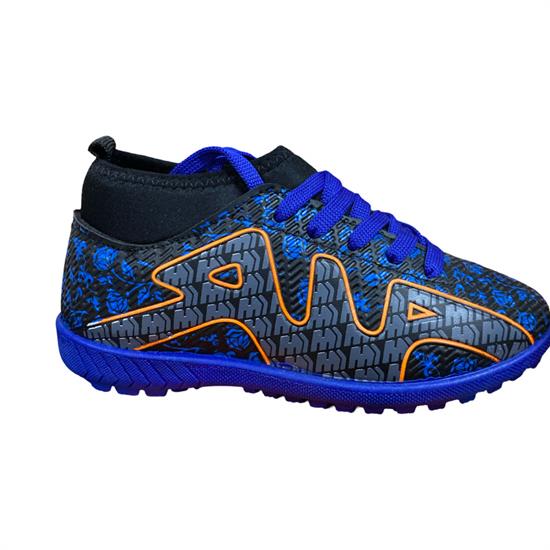 Mavi Siyah Turuncu Çoraplı Halı Saha