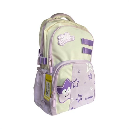 Mor Beyaz Desenli Okul Sırt Çanta