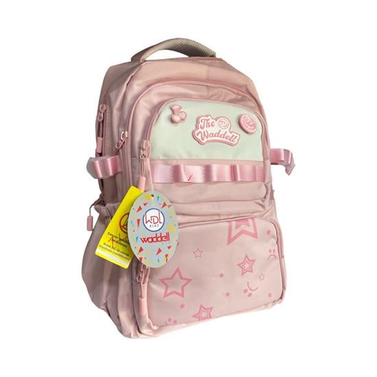 Pembe Beyaz Desenli Okul Sırt Çanta