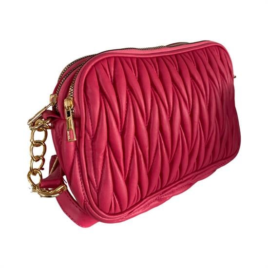 Pembe Kabartmalı Çanta