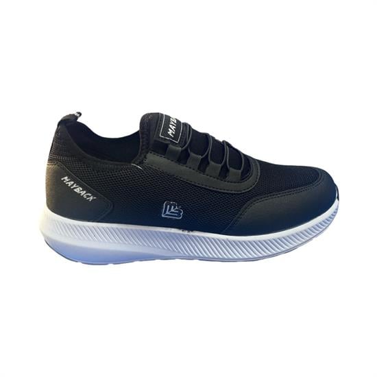 Siyah Beyaz Bagsız Spor Ayakkabı