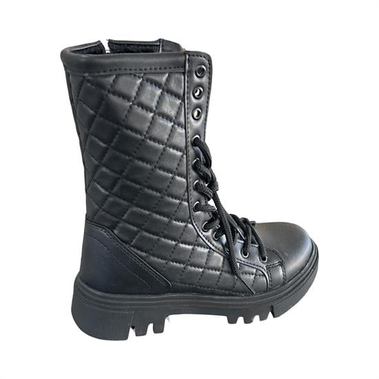 Siyah Desenli Postal Kadın Kar Botu