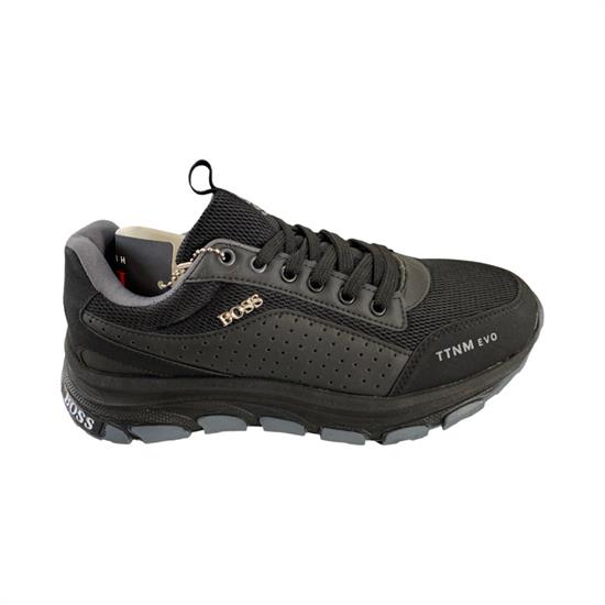 Siyah Füme Yüksek Taban Erkek Spor