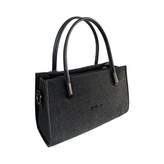 Siyah Parıltılı Kadın Çantası