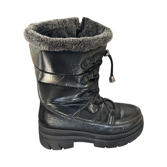 Siyah Rugan Postal Kadın Kar Botu