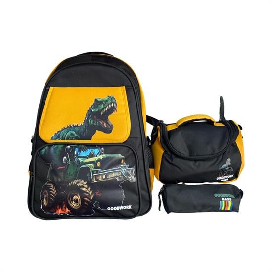 Siyah Sarı GoodWork 3 lü Takım Okul Çanta