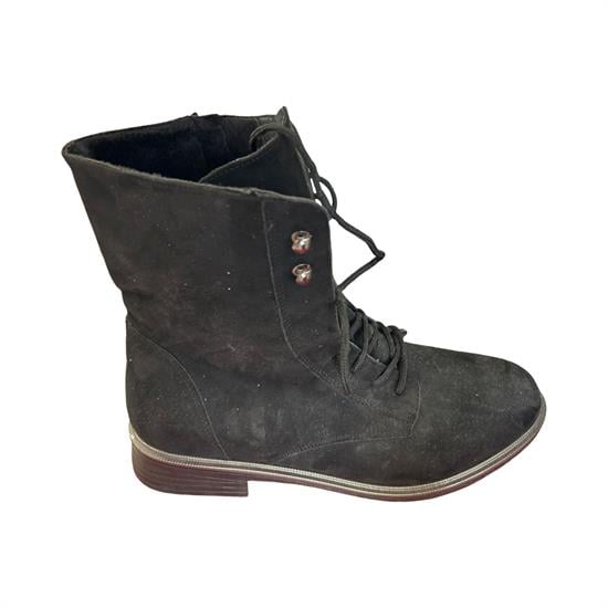 Siyah Süet Kadın Postal Bot