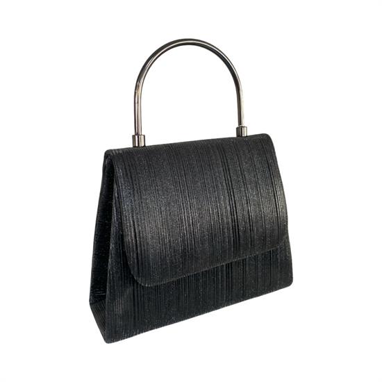 Siyah Taşlı Parıltılı Kadın El Çantası