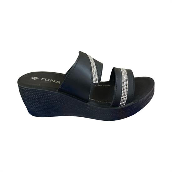 Siyah Taşlı Terlik