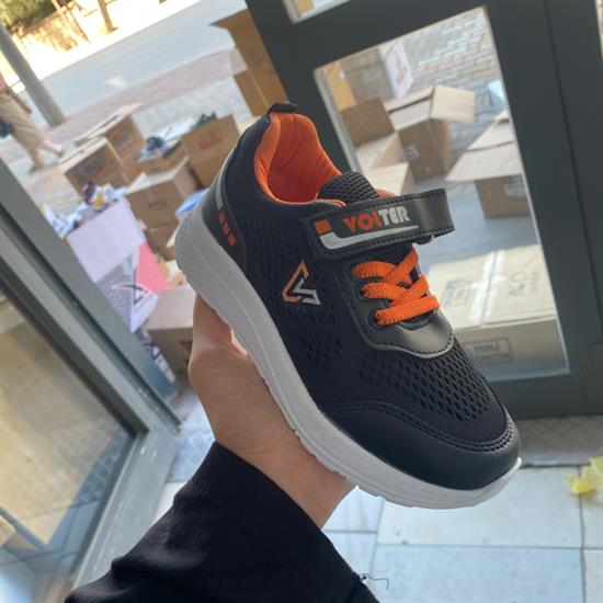 Siyah Turuncu Beyaz Anorak Çocuk Spor