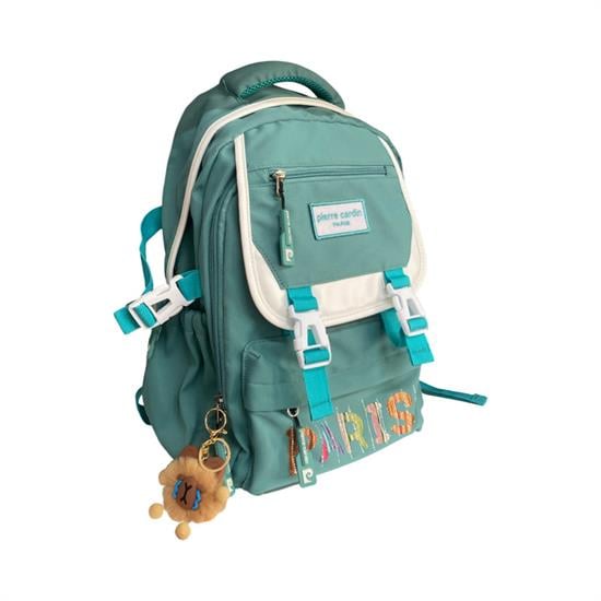 Su Yeşili Beyaz Sırt Okul Çantası